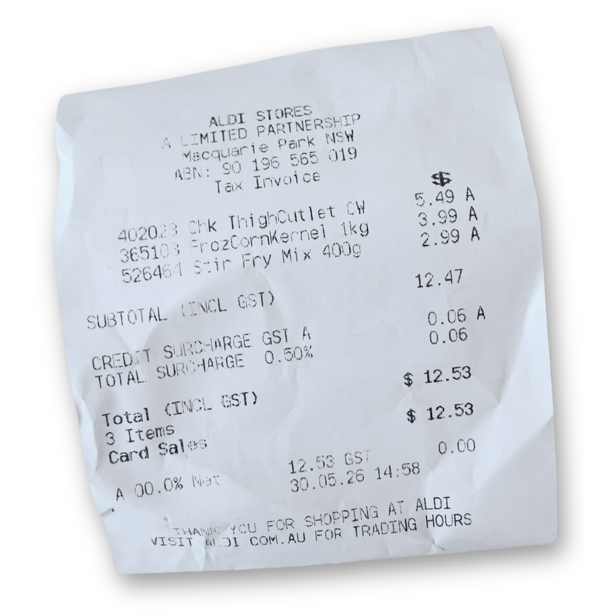 receipt